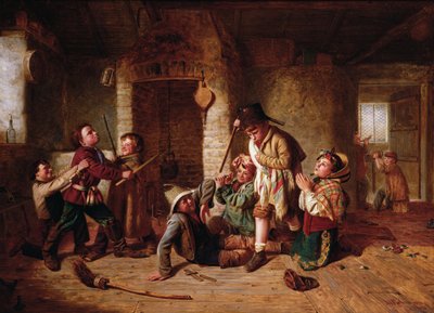 Playing Soldiers, 1862 by Matthias Robinson